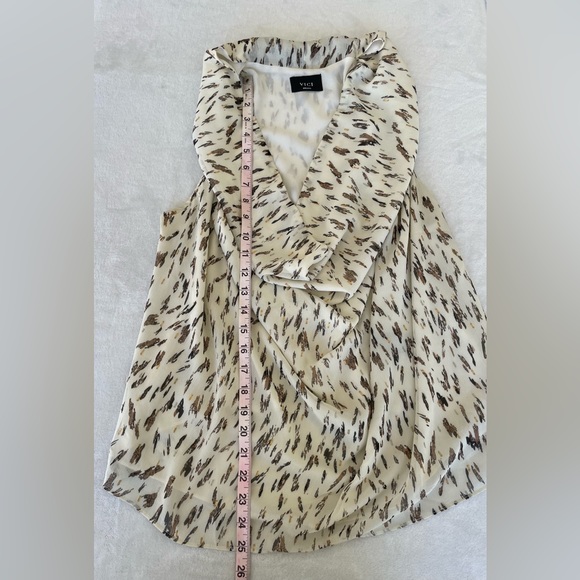 VICI metallic animal print gold/silver drape blouse - Picture 7 of 9